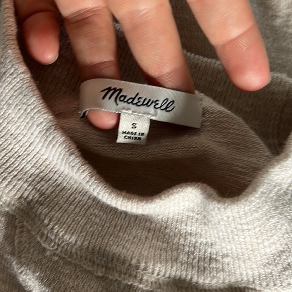 Madewell Mockneck Cream Knit Pullover Sweater - Picture 7 of 10